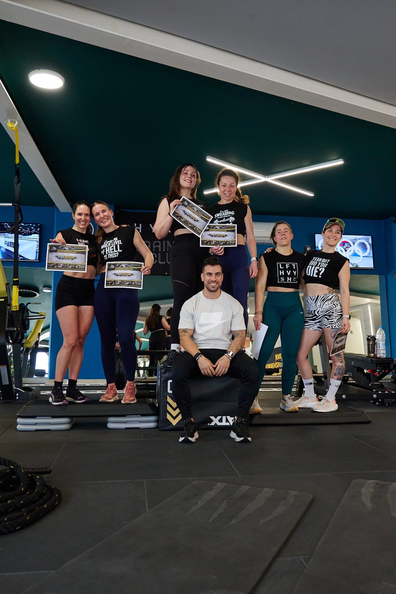 VO2 Hyrox team celebrating race results